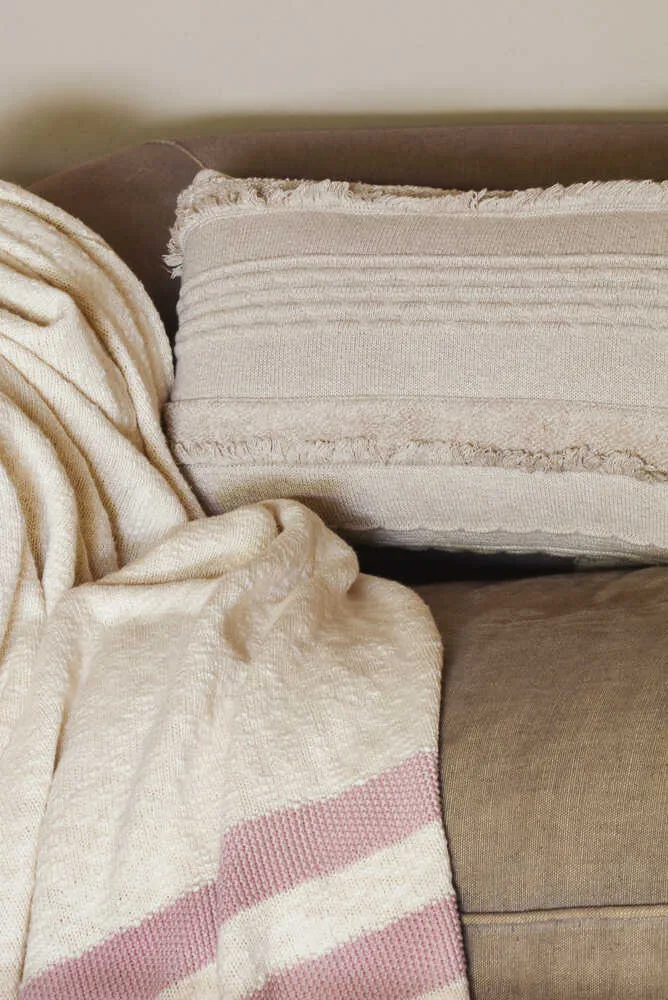 Lorena Canals Knitted Cushion Air Dune White