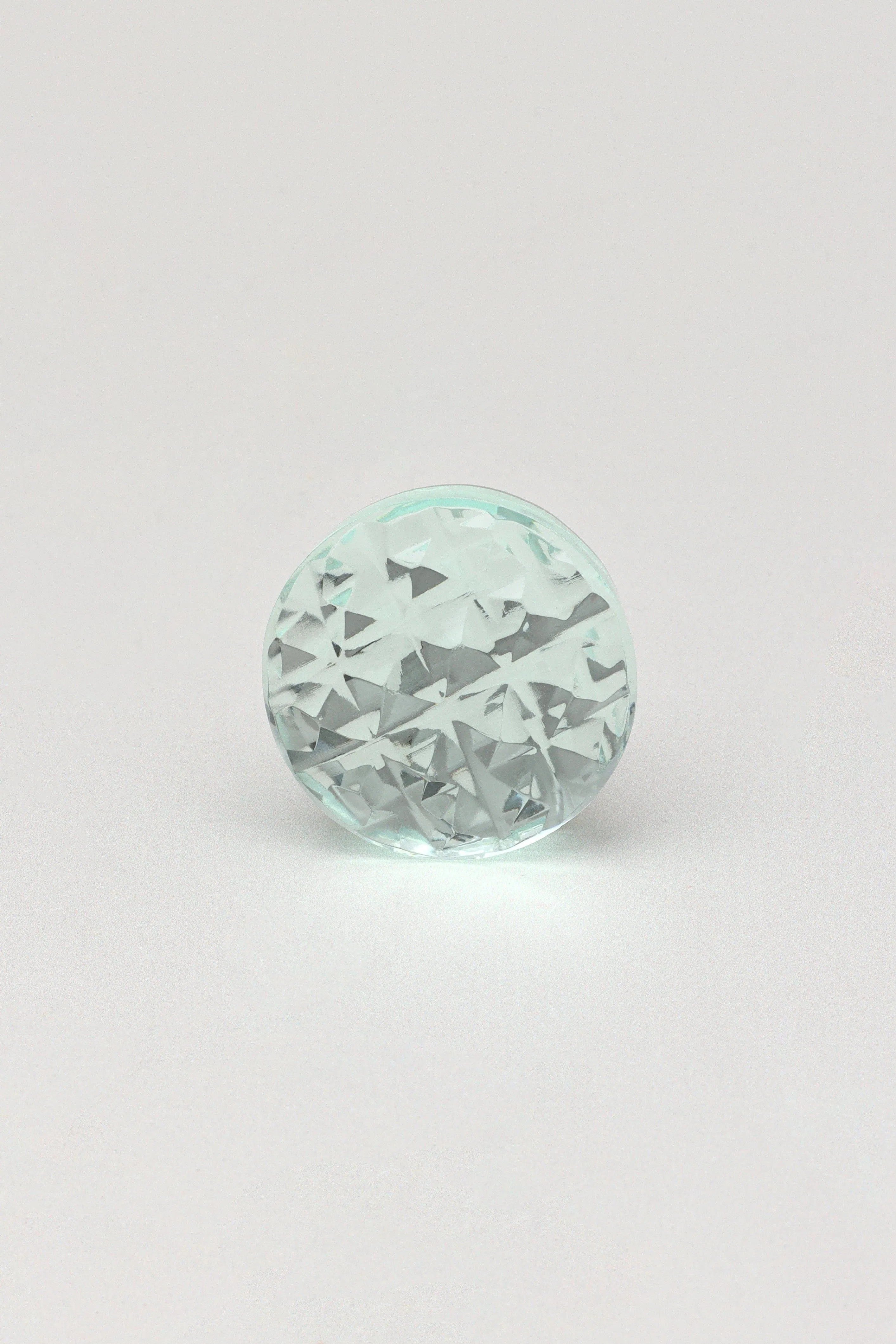 Luciano Crystal Clear Diamond Cut Mirror Glass Knobs