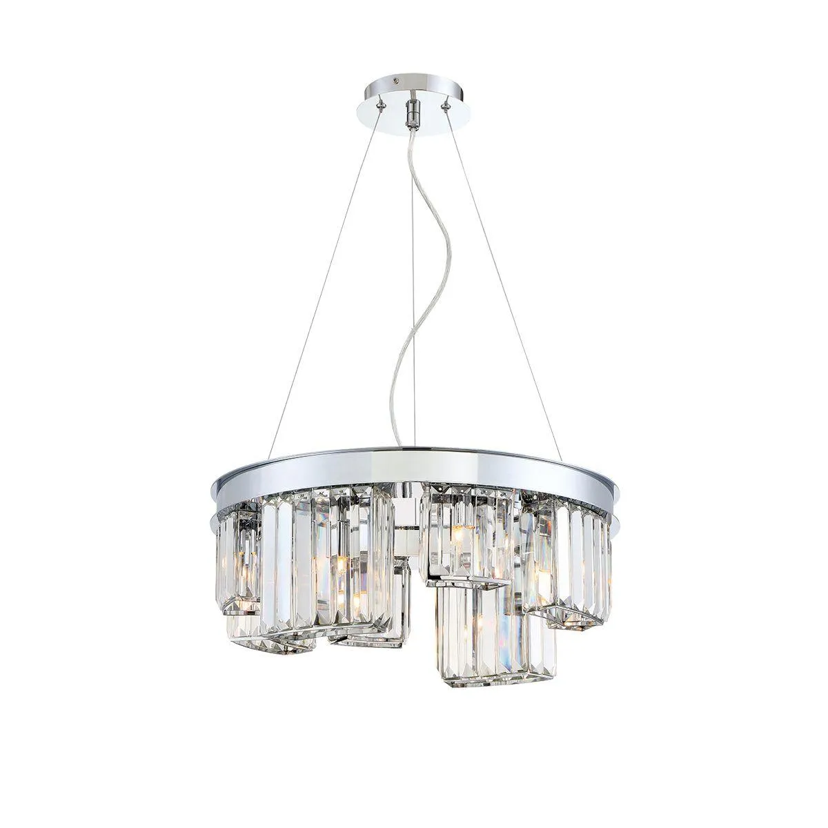 Lumino 19 in. 8 Lights Chandelier Gold Finish