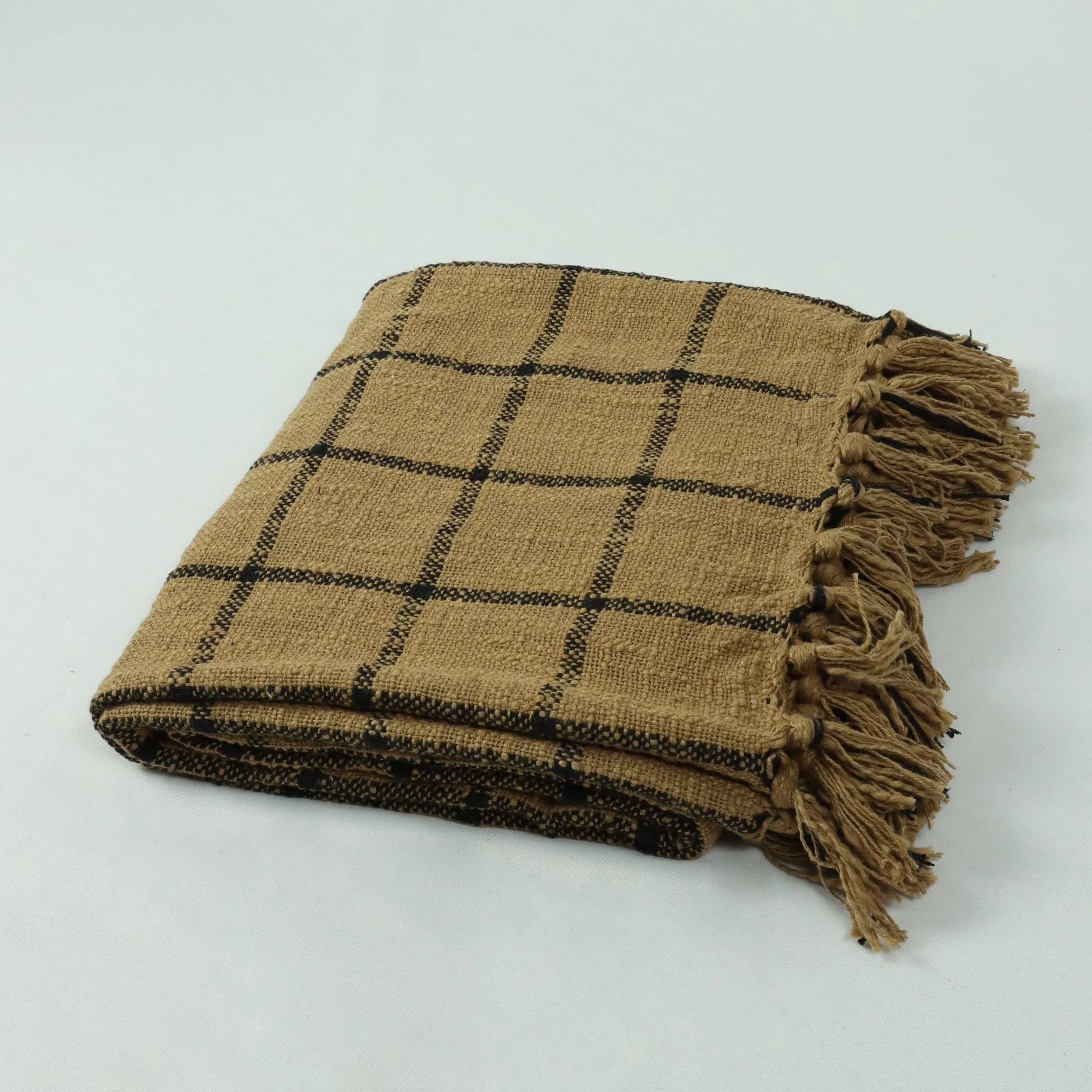 Luxury Black Stripes Pure Cotton Throw Blanket For Couch