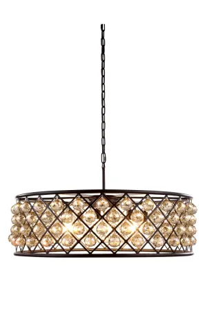 MADISON 8 LIGHT CHANDELIER, MATTE BLACK