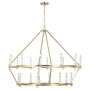 Marston 45 in. 20 lights Chandelier Burnished Brass finish