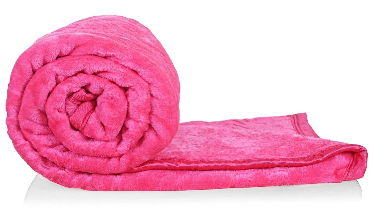 Mehlawat 500 TC Mink Floral Embossed Super Soft Heavy Single Bed Velvet AC Blanket for Winter Mink Blankets for Winter, Lightweight Kambal (Pink, Single - 85x56 Inch)