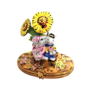 Mice under Sun Flowers