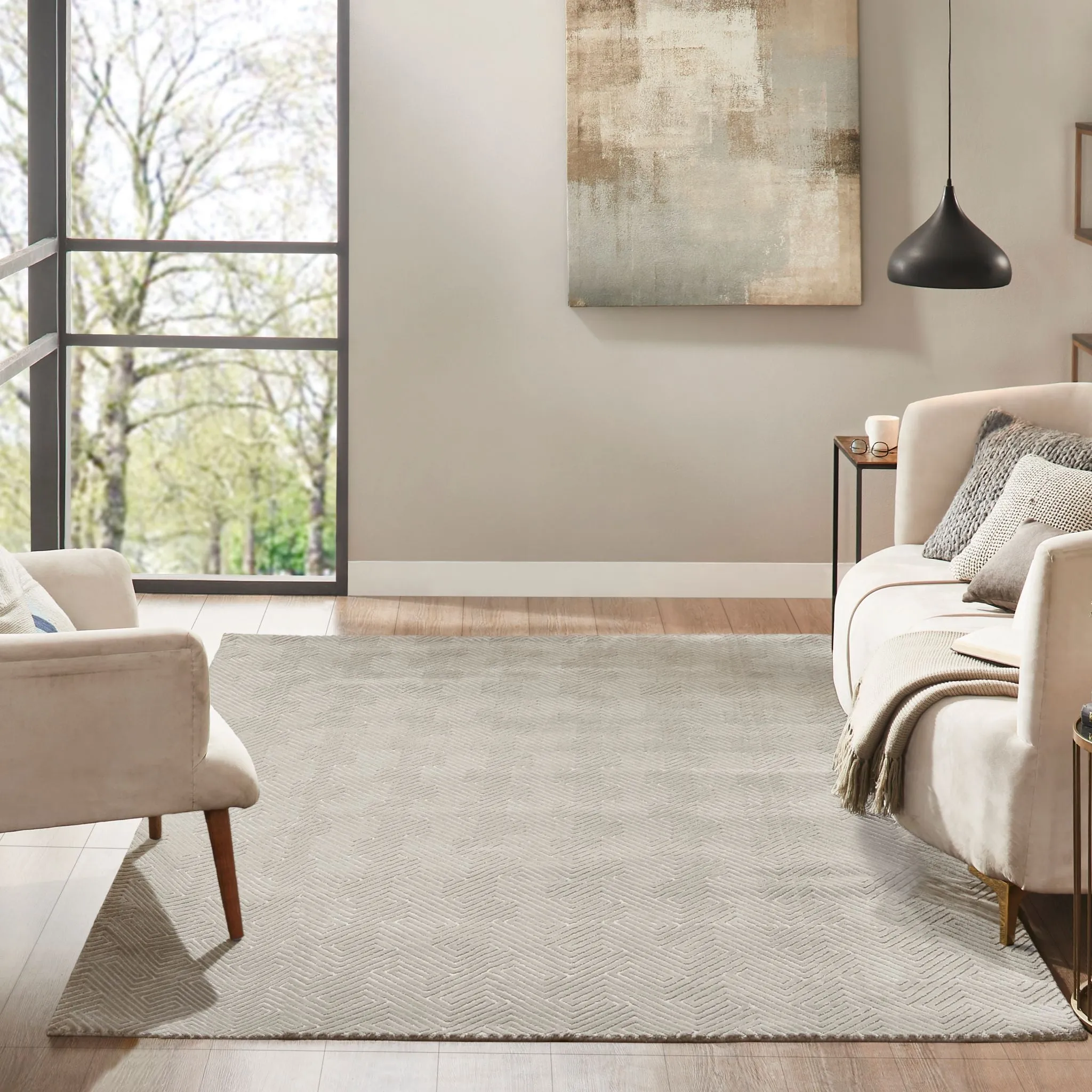 Miller Hand-Loomed Carpet, Ecru
