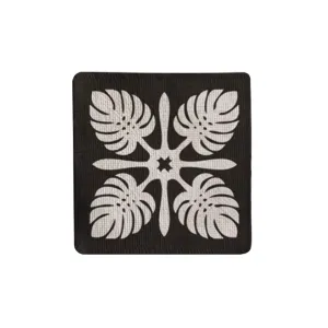 Monstera BW Fabric Coaster