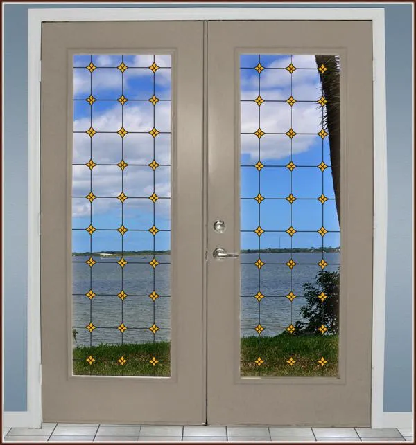 Monterey Sun Stained Glass | Clear (Static Cling)