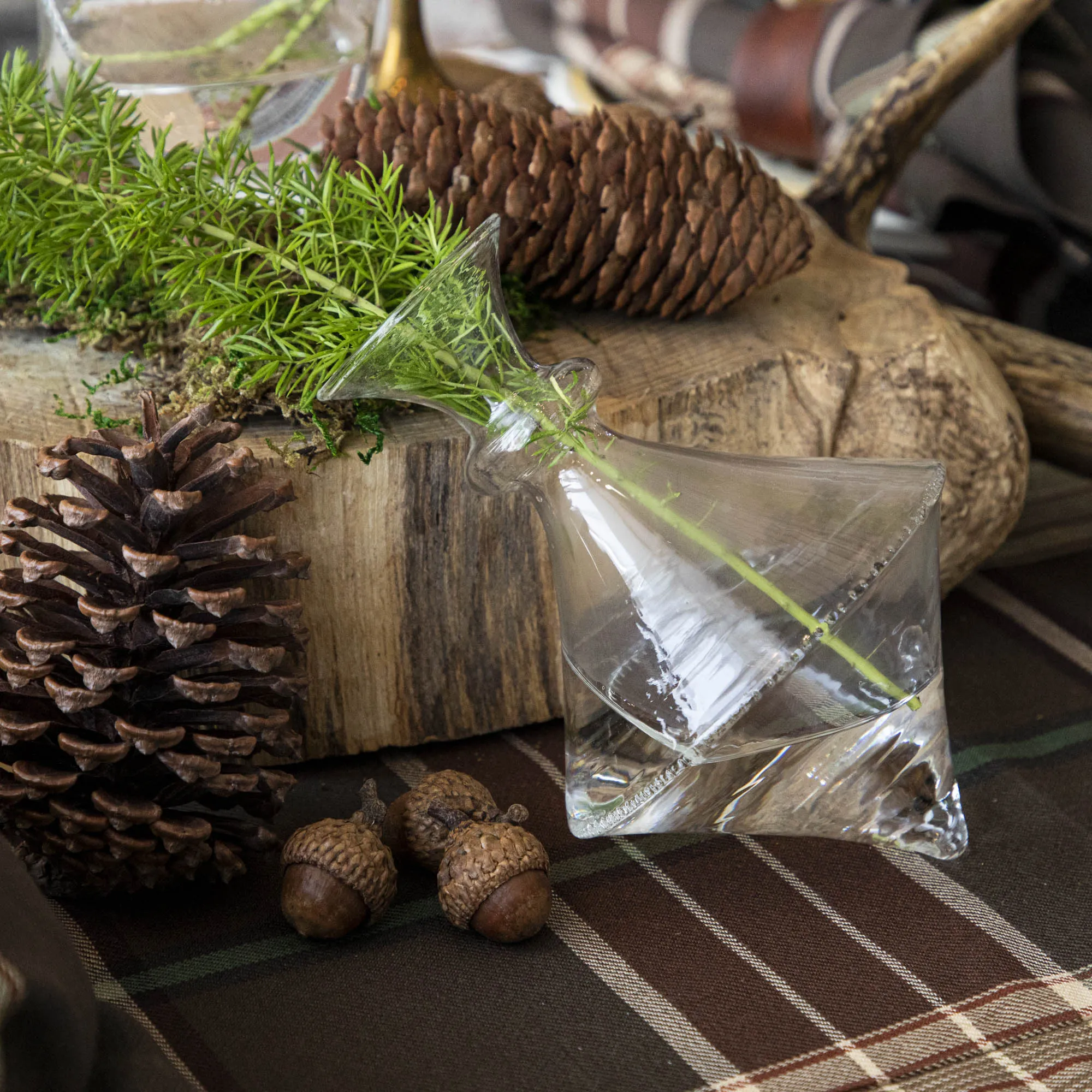 Mouth Blown Clear Vase - Exclusively at Hester & Cook