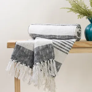Multicolor Woven Pure Cotton Sofa Throw Blanket For Couch Decor