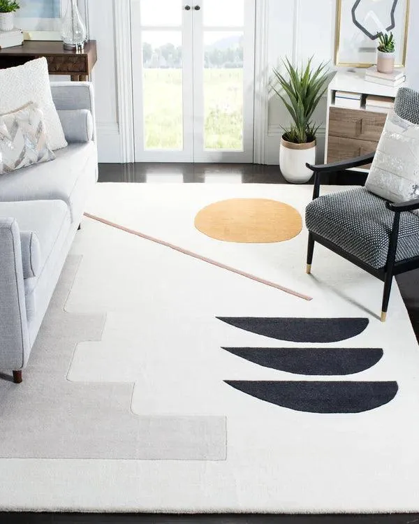 Murasaki Wool Rug Runner for Bedroom/Living Area/Home with Anti Slip Backing