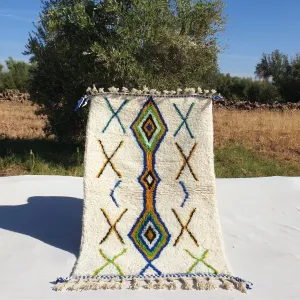 Naheela | 3x5 Moroccan Rug Beni Ourain Ultra Soft | 3'41x5'15 Ft | 104x157 cm