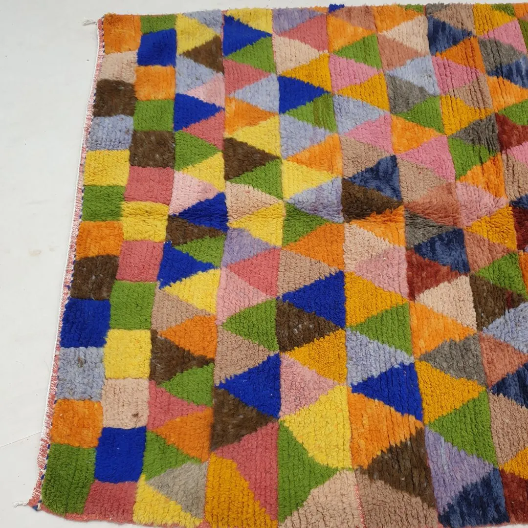 Nesarha | Multicolored Soft Beni Ourain 5x8 Moroccan Rug | 5'41x8'10 Ft | 165x247 cm