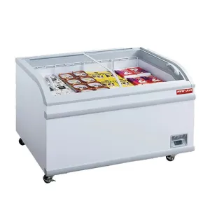 New Air NIF-80-CG 80" Curved Glass Island Freezer