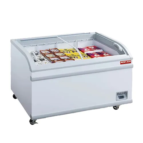 New Air NIF-80-CG 80" Curved Glass Island Freezer