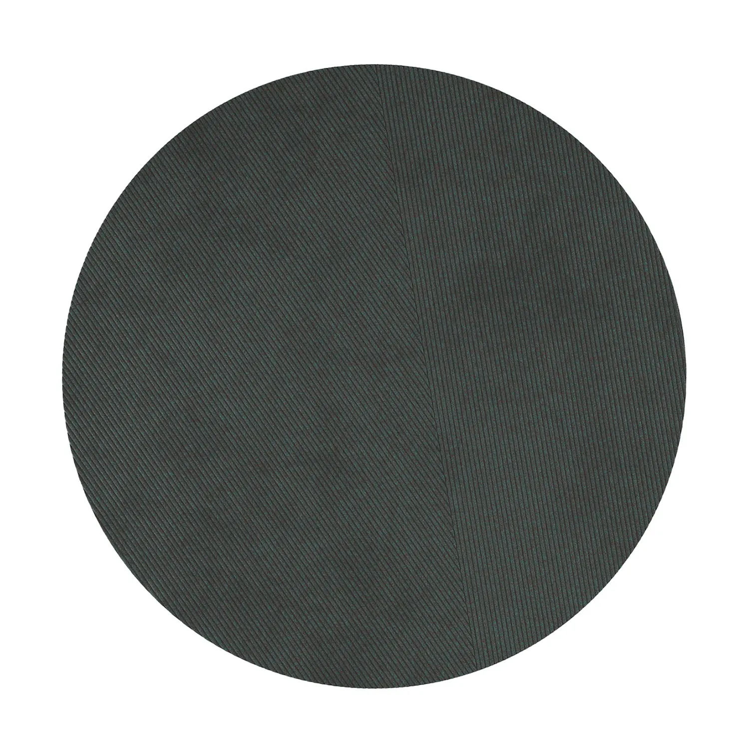 northern | row circular floor rug 270cm | dark green