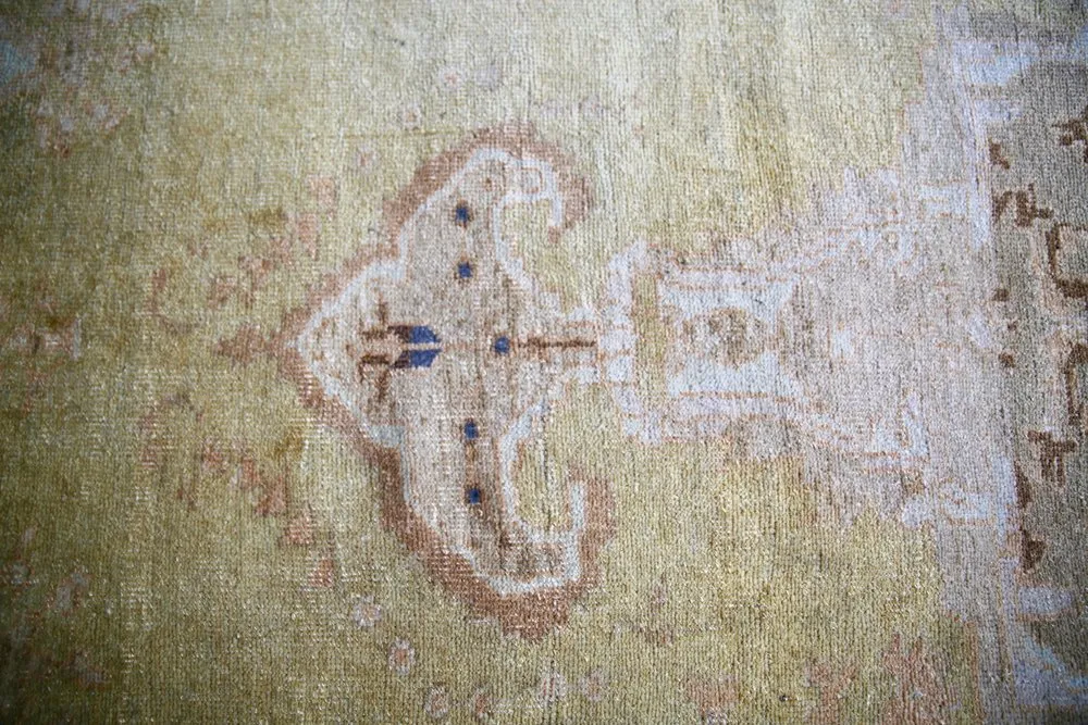 Old Oushak Rug 6.10ftx10ft