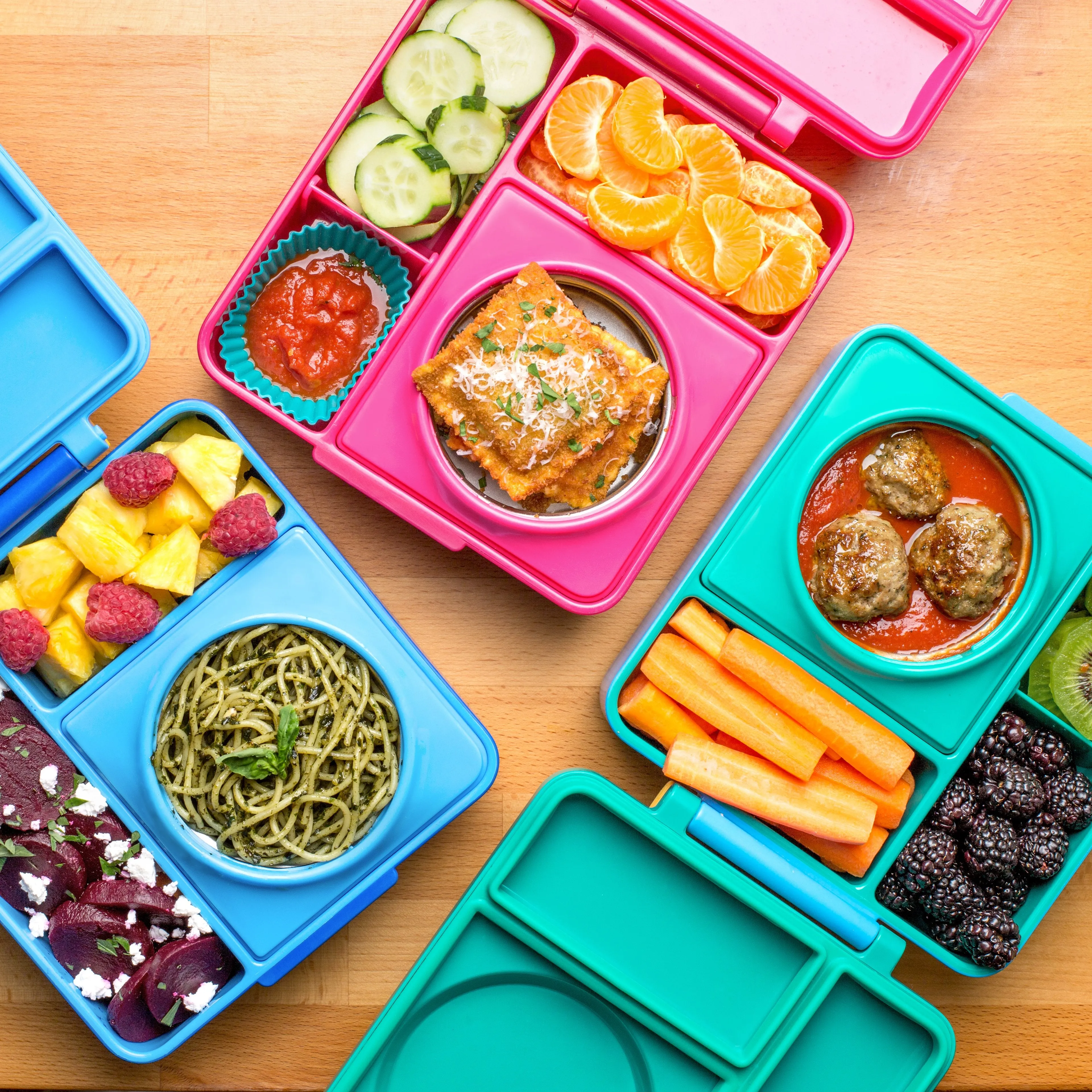 OmieBox Insulated Hot & Cold Bento Box - Blue Sky