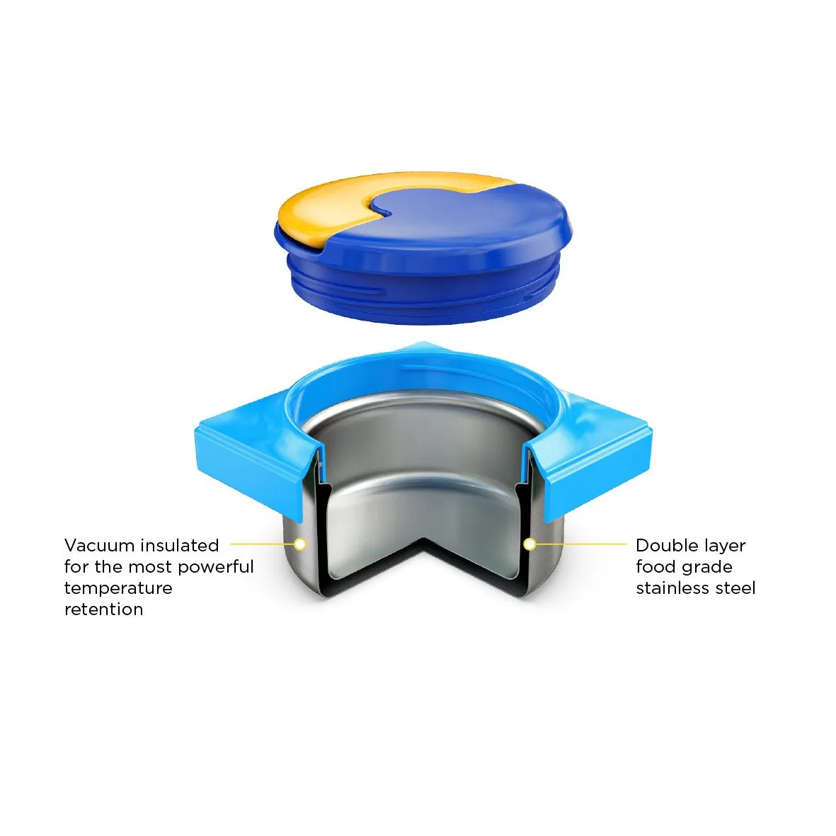 OmieBox Insulated Hot & Cold Bento Box - Blue Sky