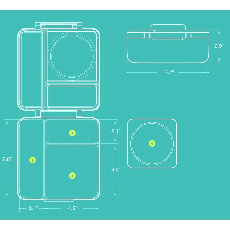 OmieBox Insulated Hot & Cold Bento Box - Blue Sky