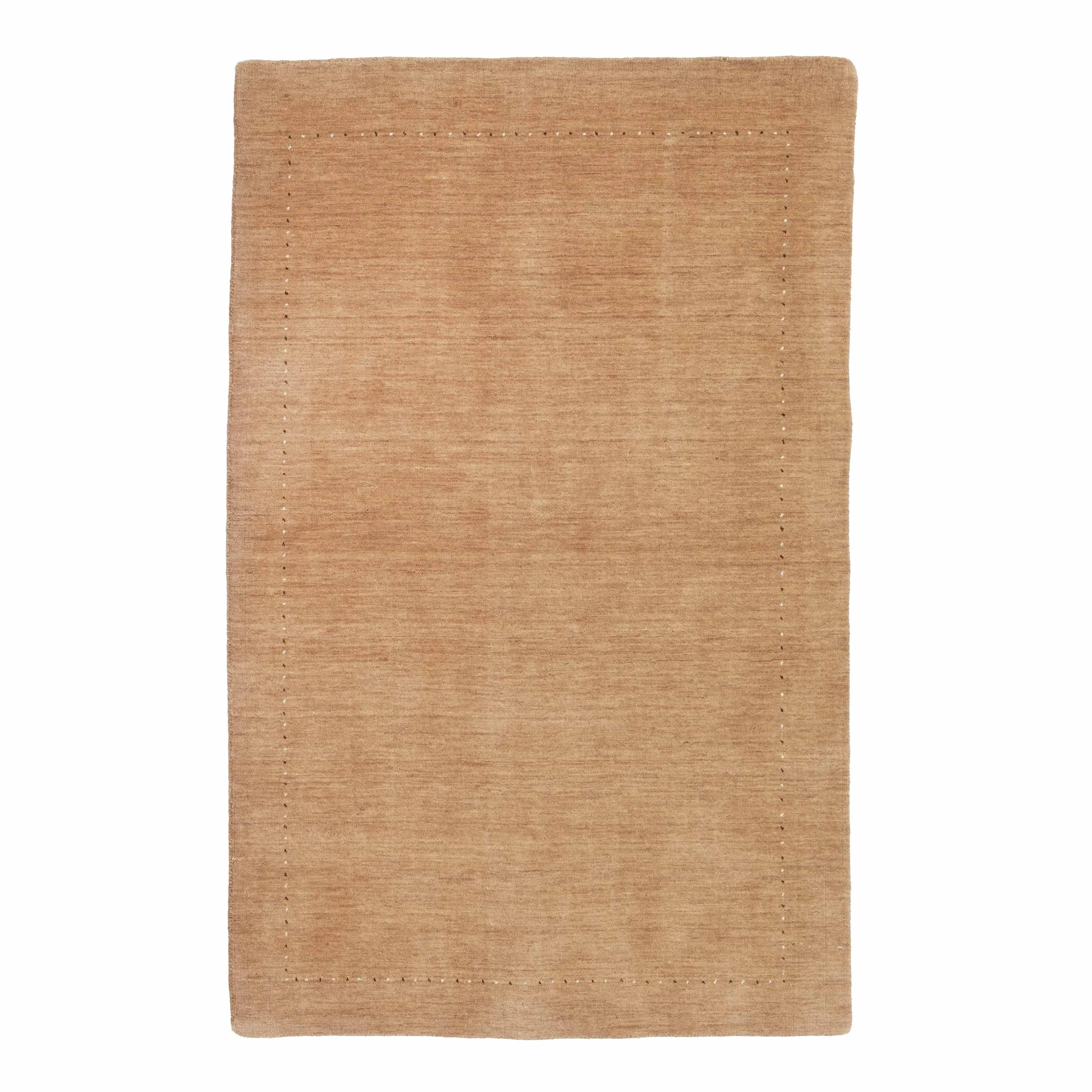 Orange Solid Indo Gabbeh Rug - 4'2" x 5'10"