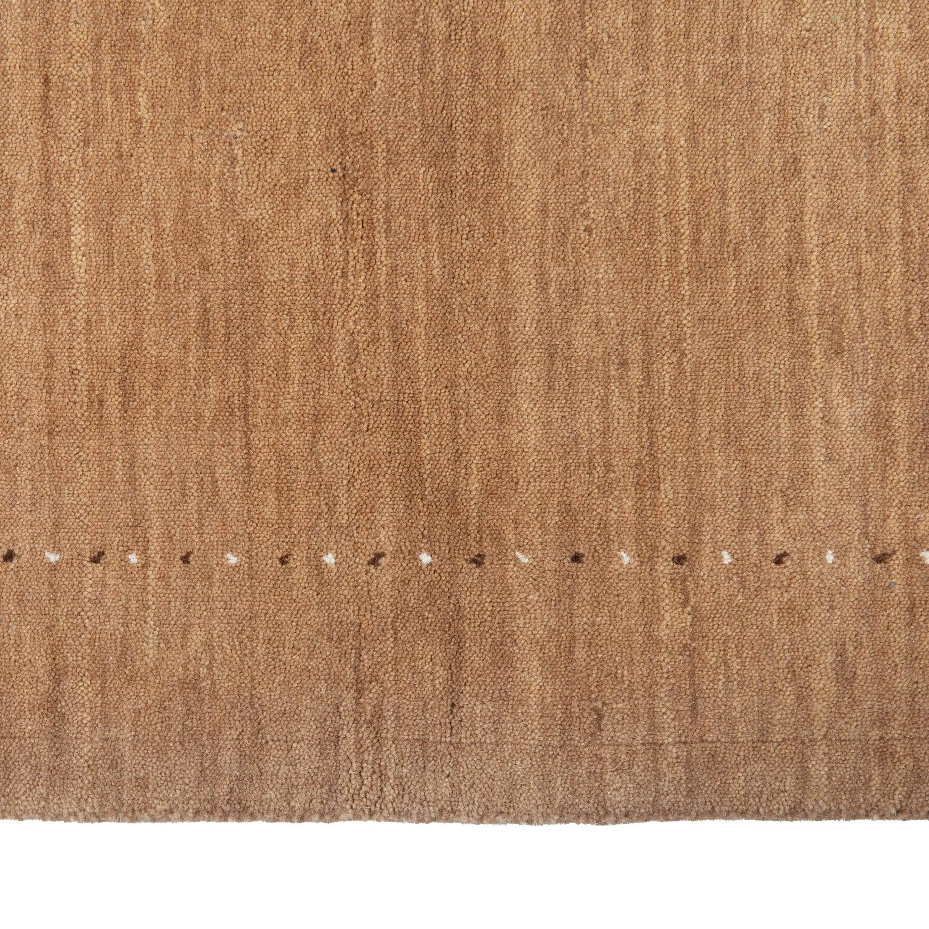 Orange Solid Indo Gabbeh Rug - 4'2" x 5'10"