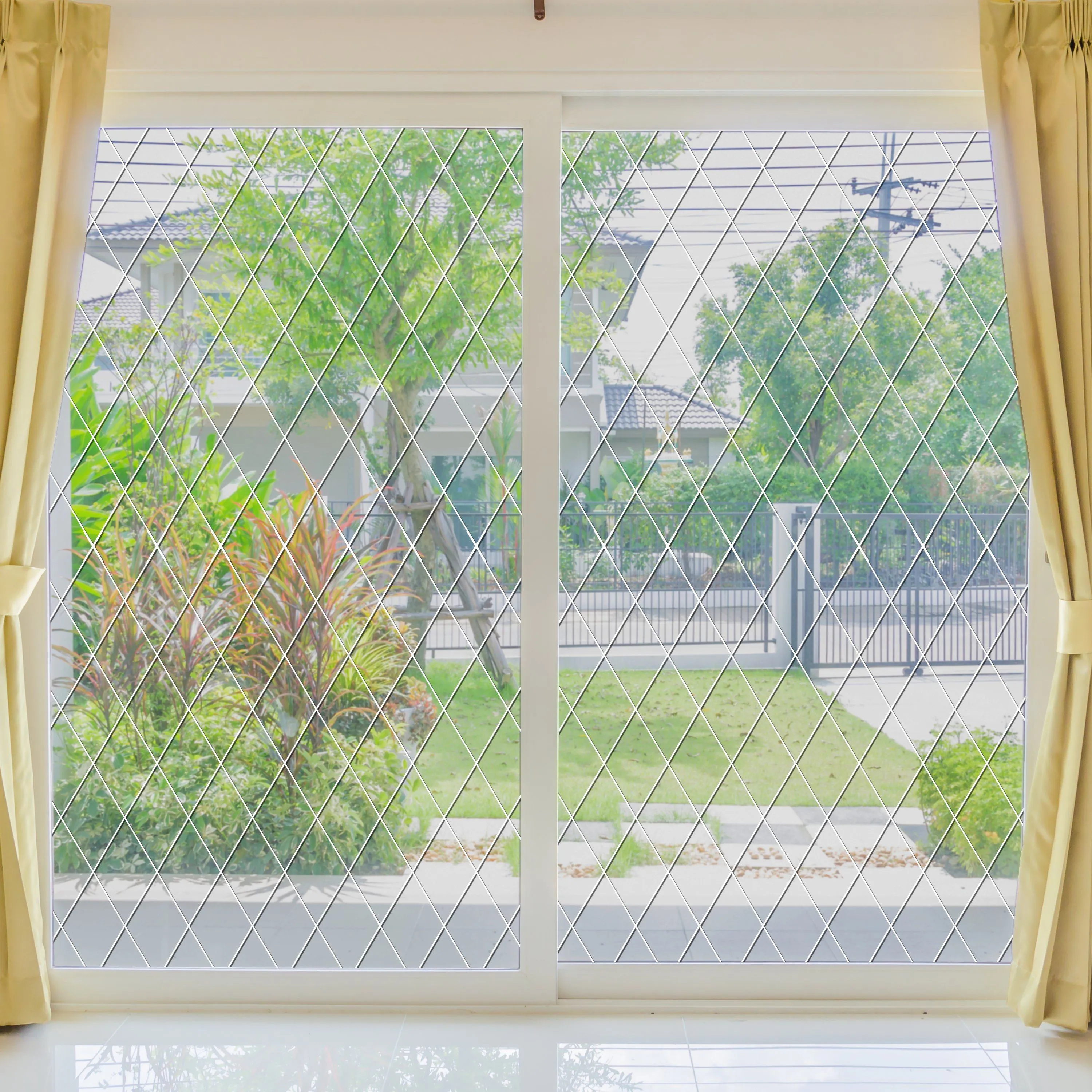 Orleans Leaded Glass | Privacy or See Thru  (Static Cling)