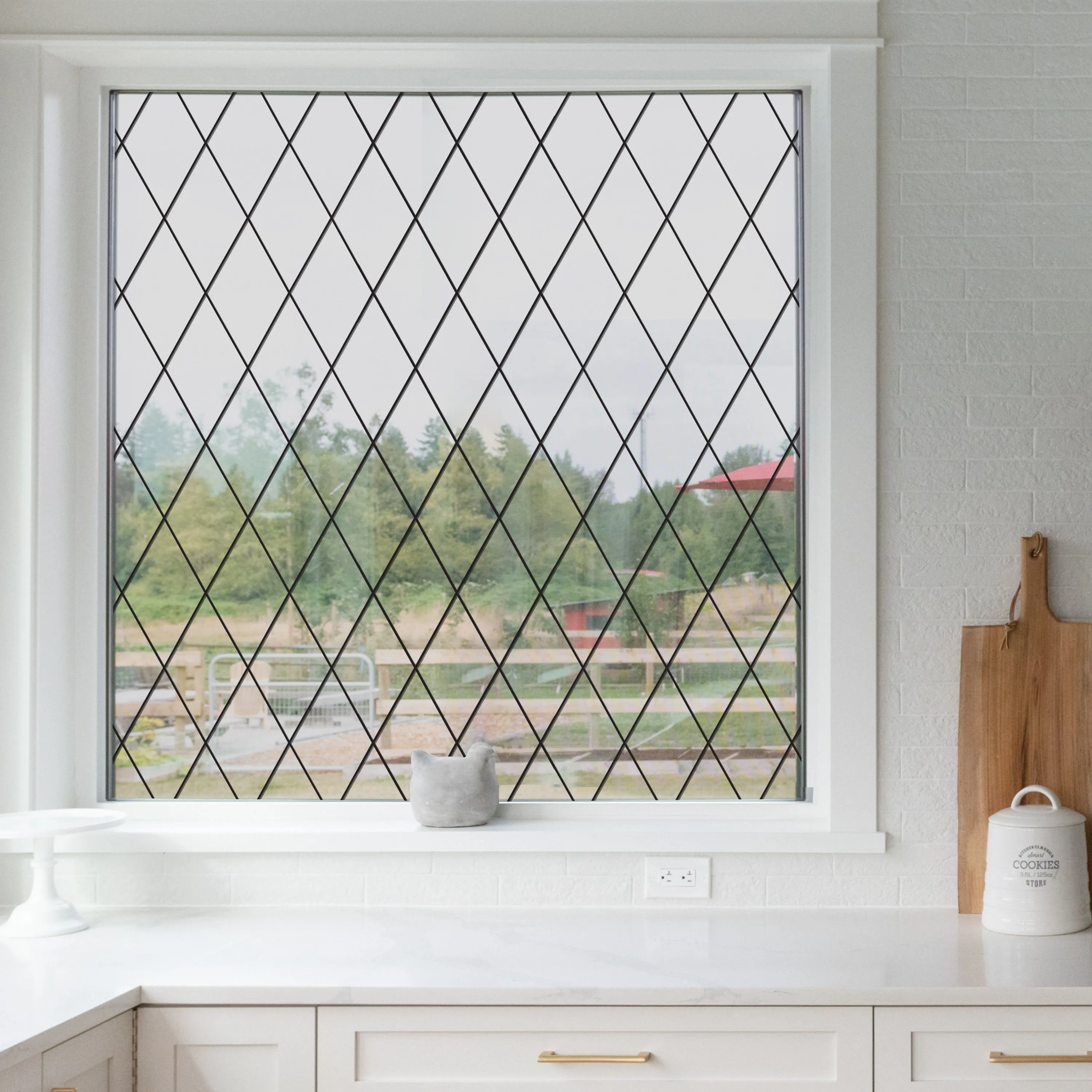 Orleans Leaded Glass | Privacy or See Thru  (Static Cling)