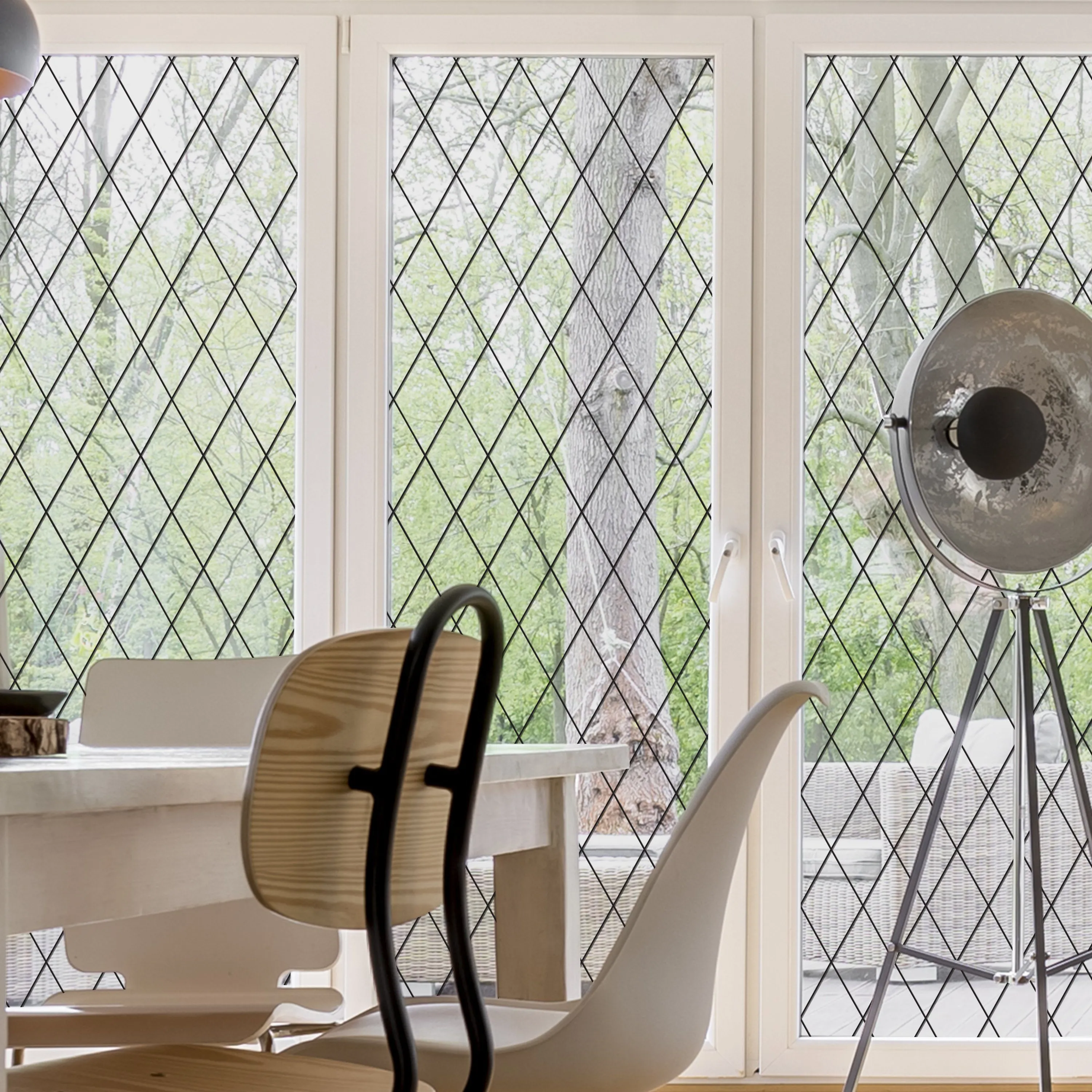 Orleans Leaded Glass | Privacy or See Thru  (Static Cling)
