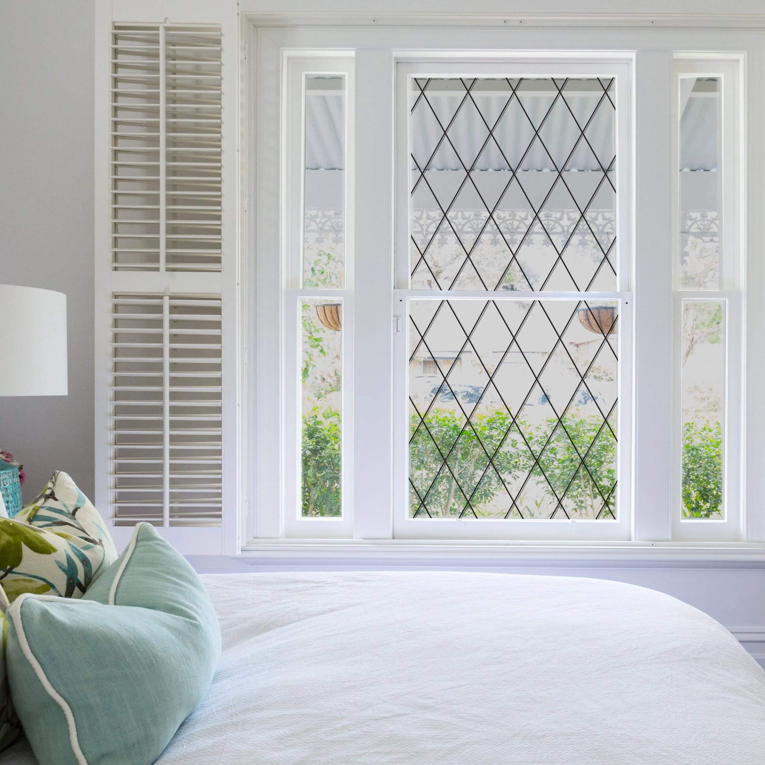Orleans Leaded Glass | Privacy or See Thru  (Static Cling)