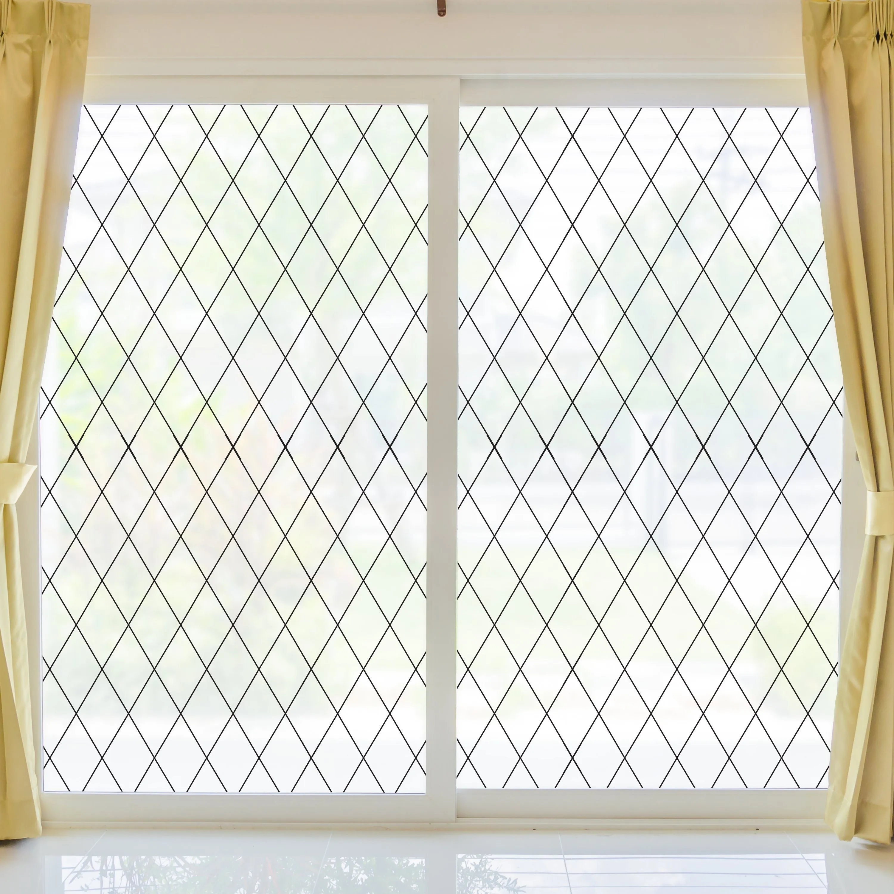 Orleans Leaded Glass | Privacy or See Thru  (Static Cling)