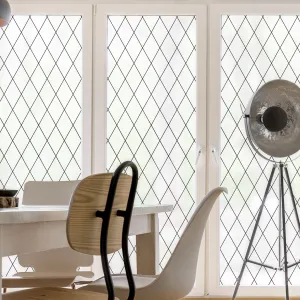 Orleans Leaded Glass | Privacy or See Thru  (Static Cling)