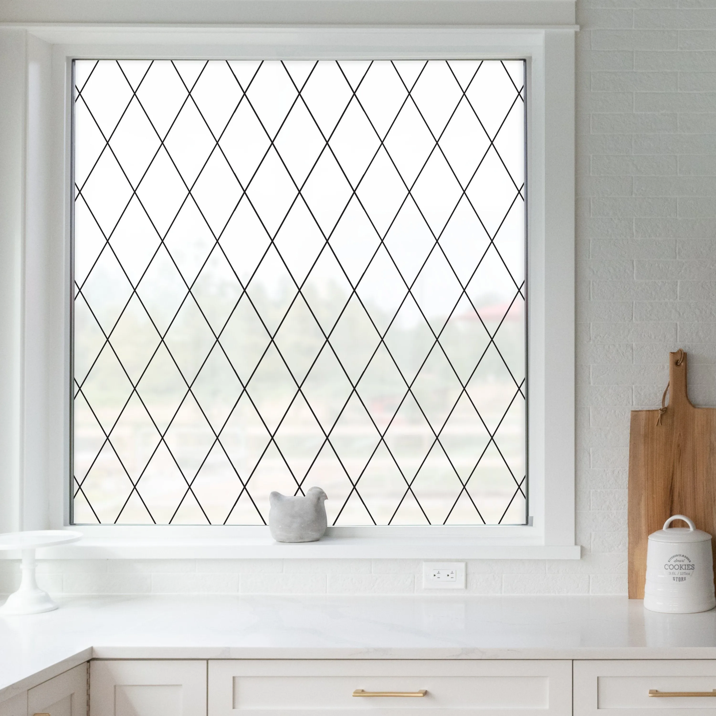 Orleans Leaded Glass | Privacy or See Thru  (Static Cling)