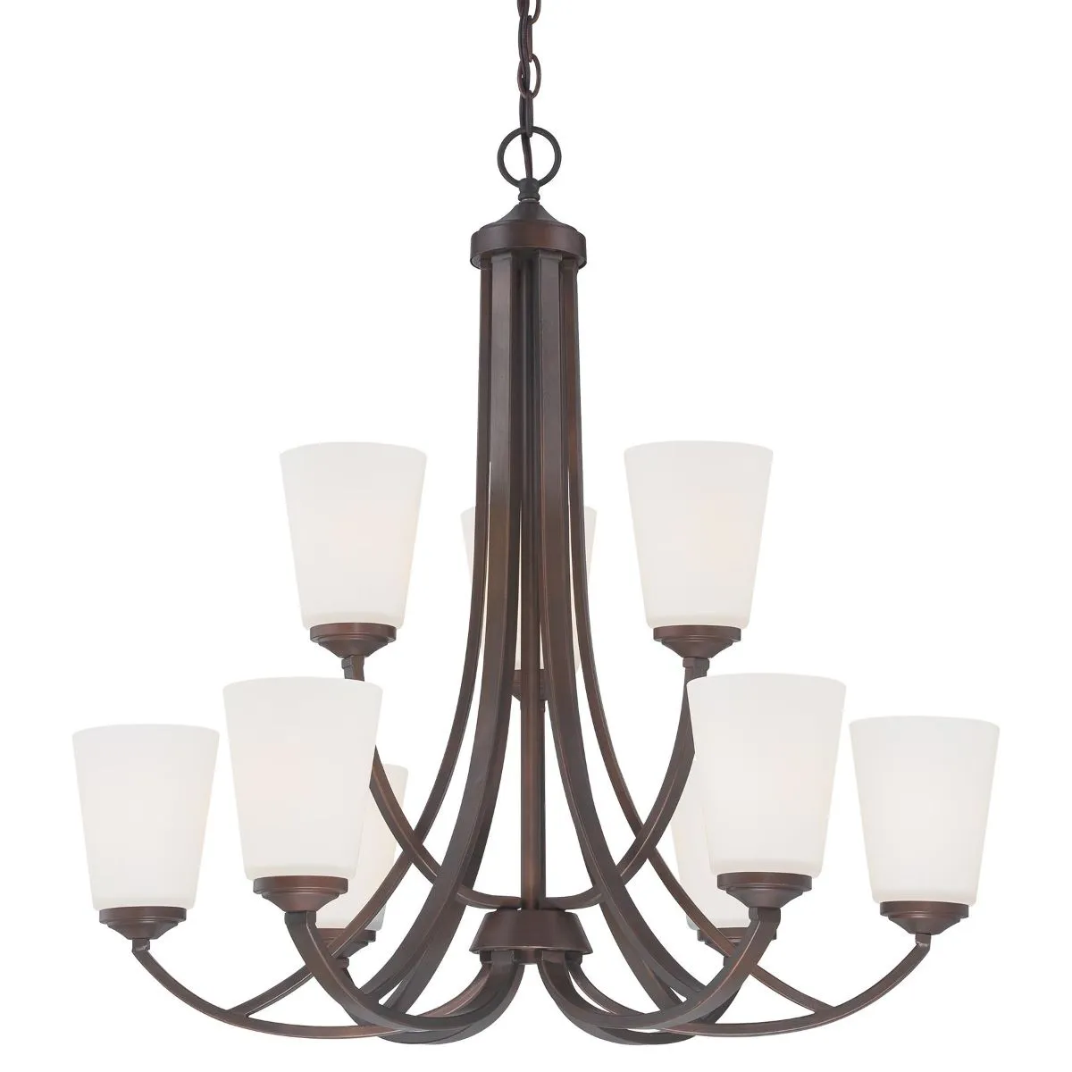 Overland Park 30 in. 9 Lights Chandelier Bronze finish