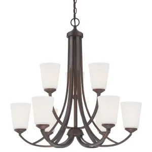Overland Park 30 in. 9 Lights Chandelier Bronze finish