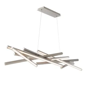 Parallax 55 in. 8 Lights LED Chandelier Brushed Nickel finish