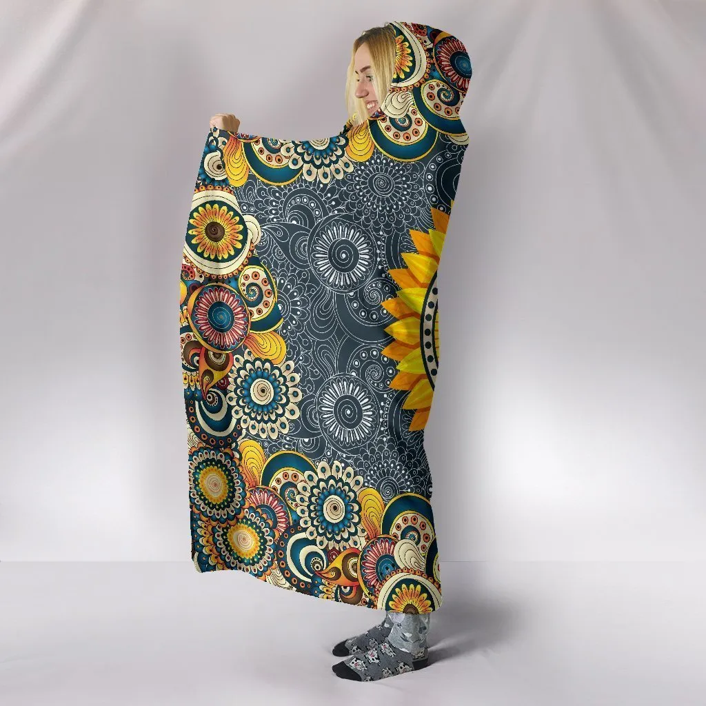 Peace Mandala Hooded Blanket