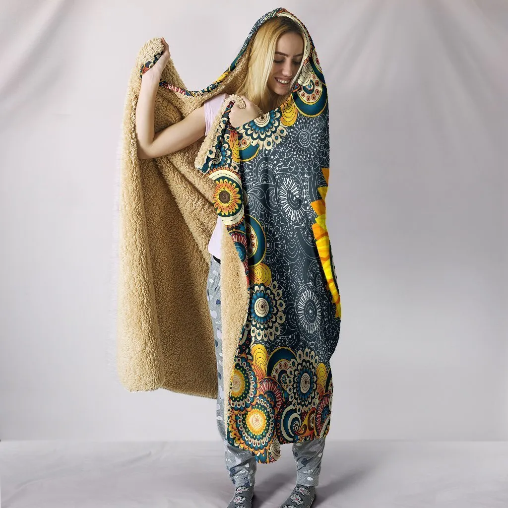 Peace Mandala Hooded Blanket