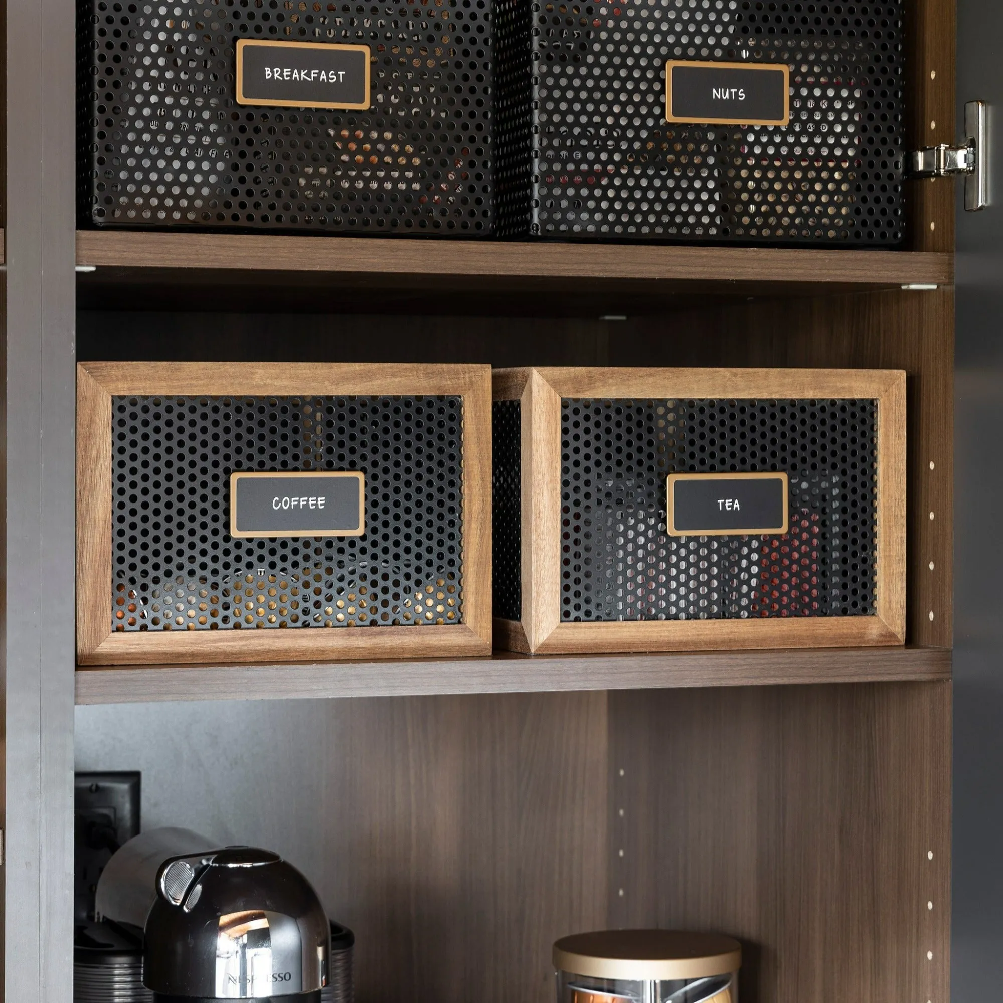 Perforated Acacia Baskets