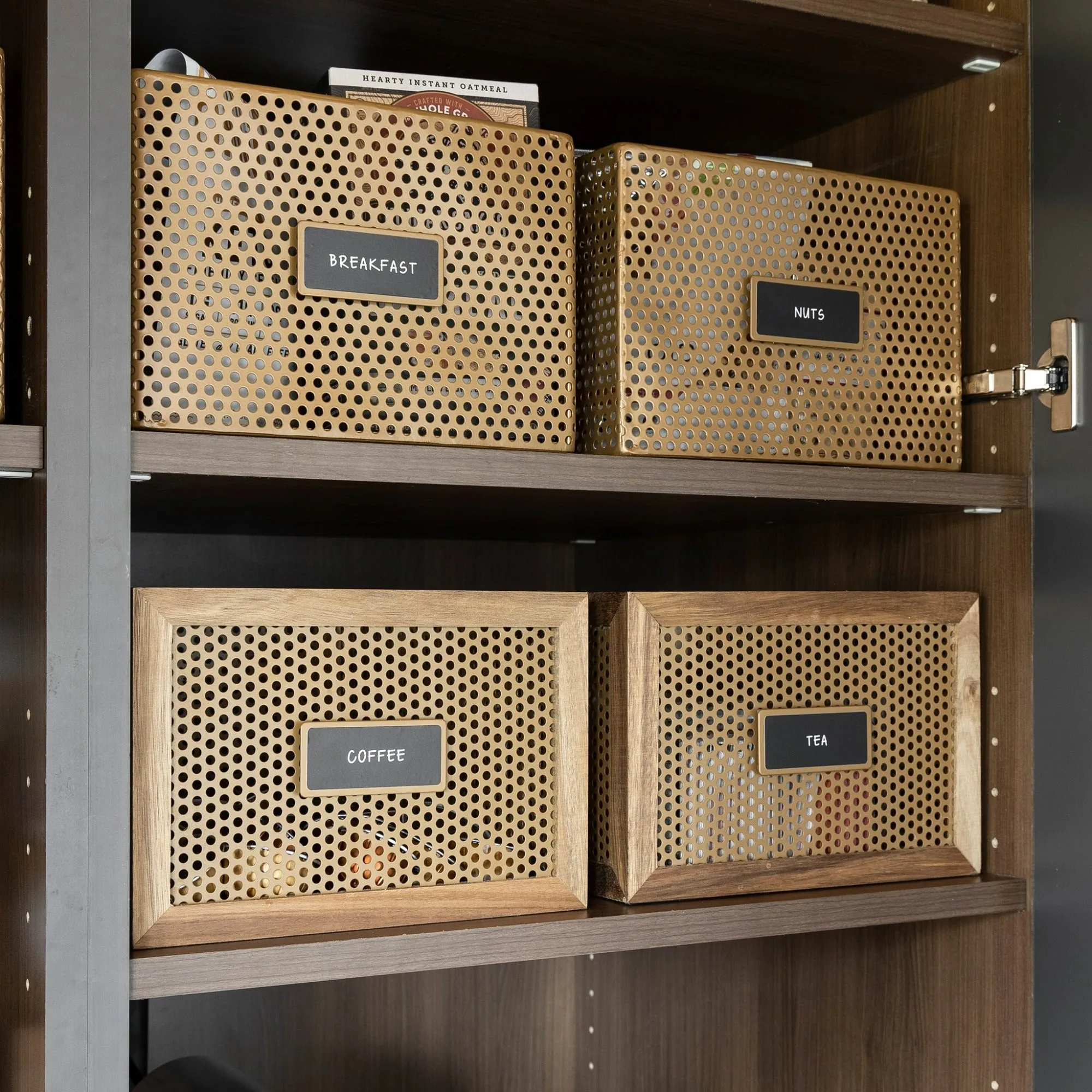 Perforated Acacia Baskets