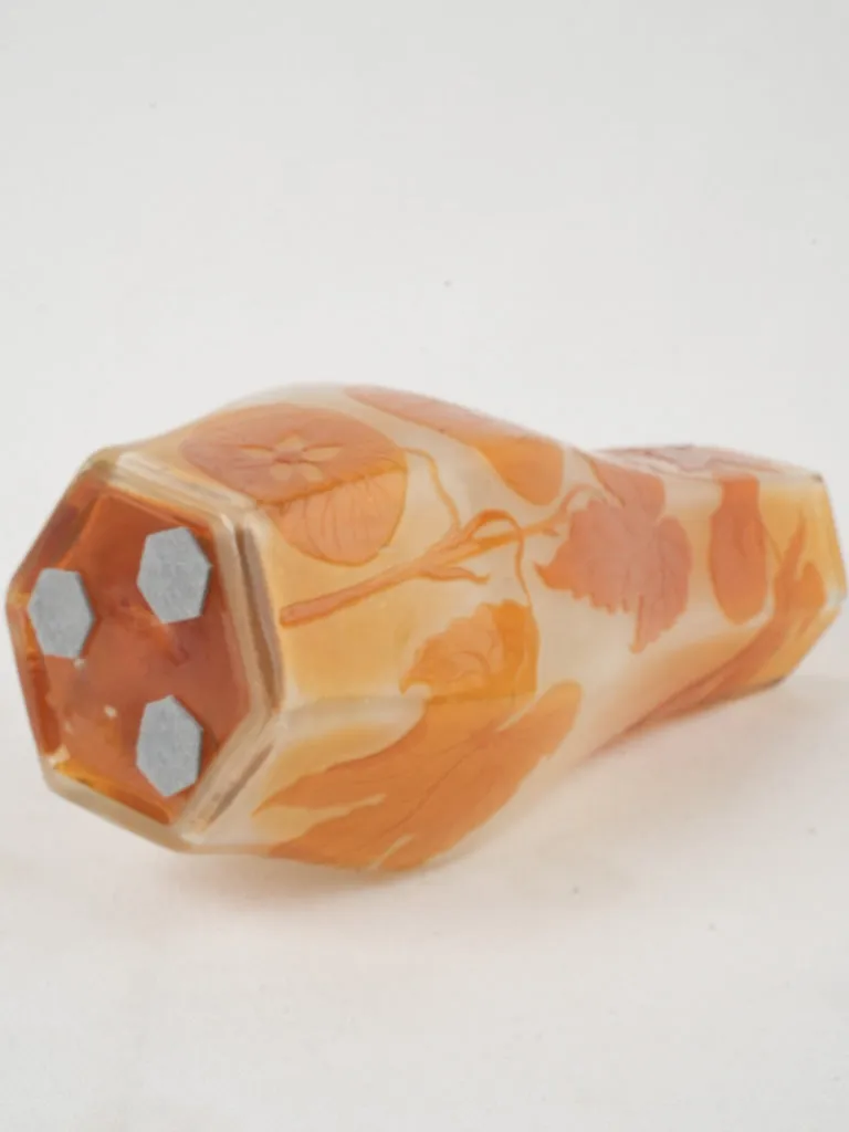 Petite Émile Gallé Cameo Glass Vase circa 1900, signed - 8¾"