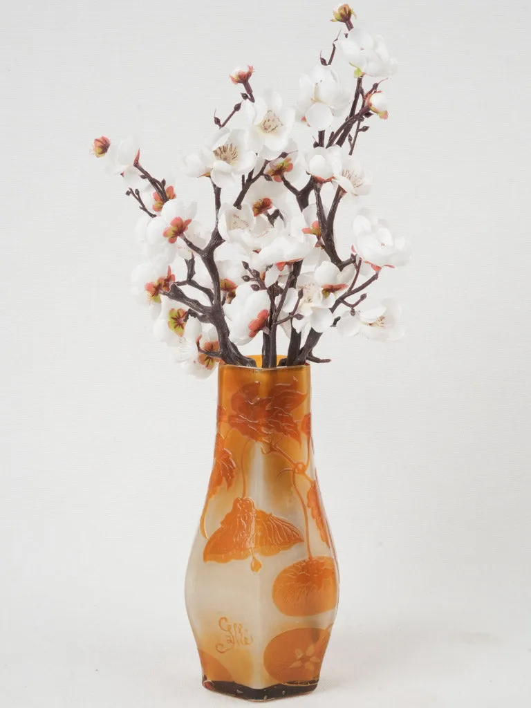 Petite Émile Gallé Cameo Glass Vase circa 1900, signed - 8¾"