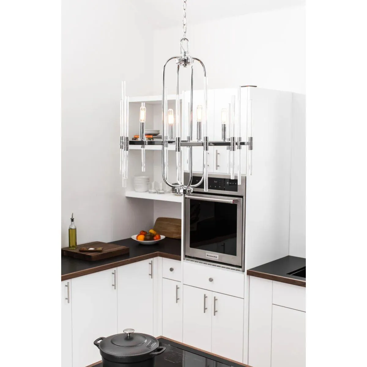 Pillar 22 in. 4 Lights Chandelier Chrome finish