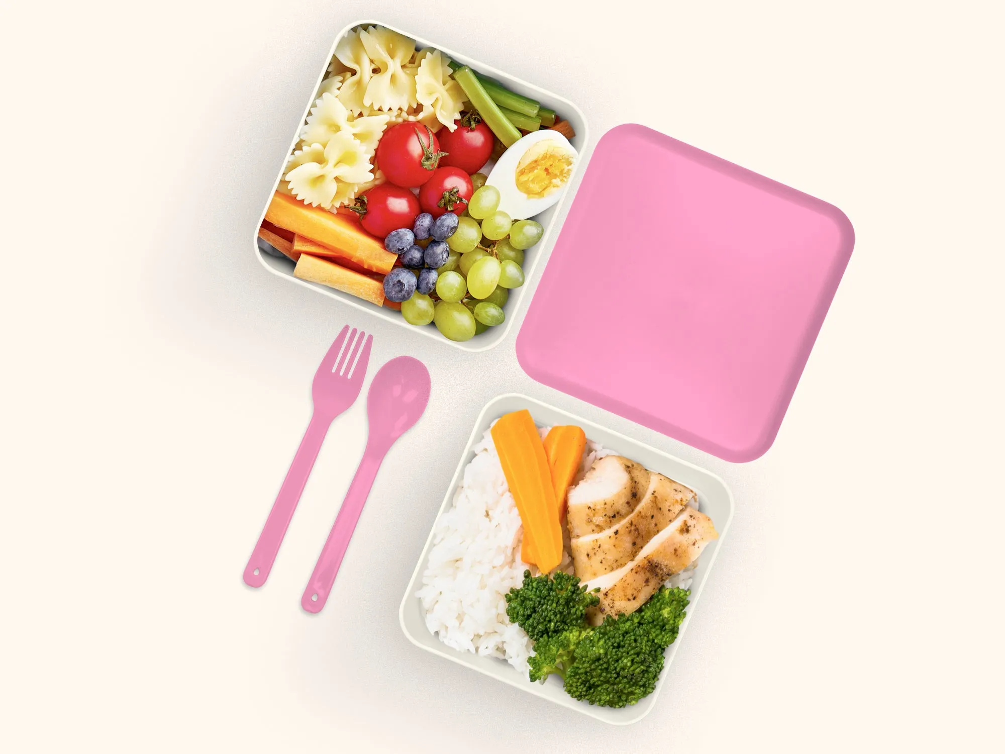 Pink Poppies Lunch Size Bento Box