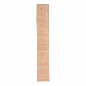 Pink Solid Indo Savannah Runner - 2'7" x 16'1"
