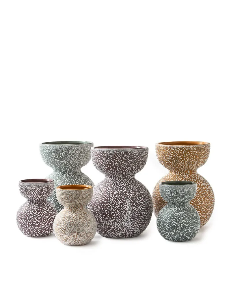Pols Potten Boolb Dots Vase in Dark Green – Medium
