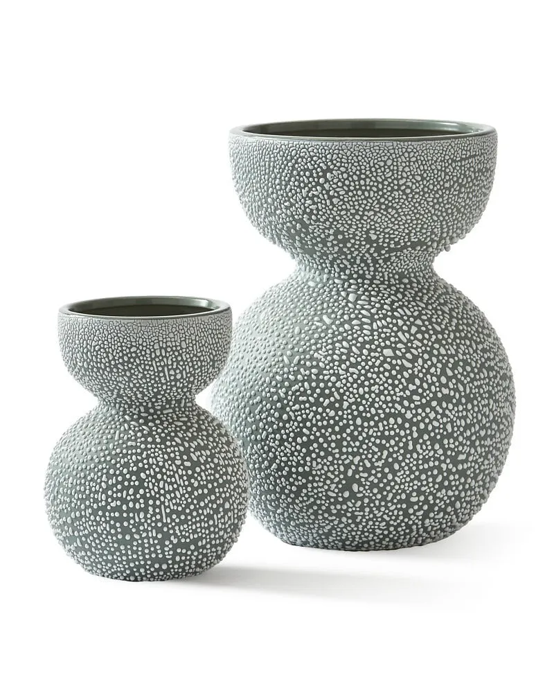 Pols Potten Boolb Dots Vase in Dark Green – Medium