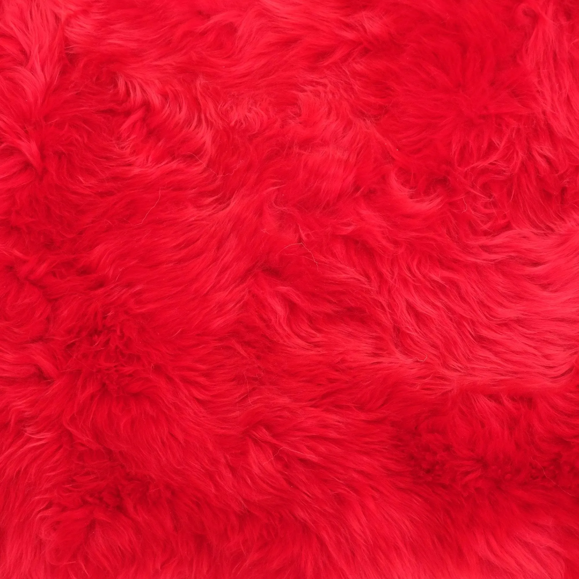 Poppy Red - XXL - Long Wool Sheepskin Rug - Australian Merino Sheepskin