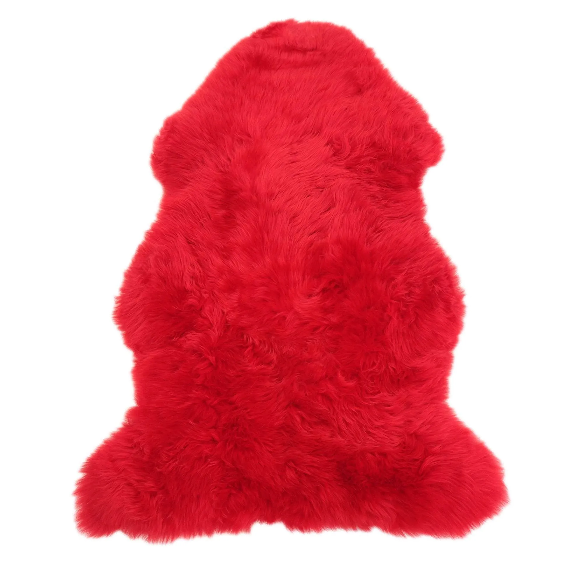 Poppy Red - XXL - Long Wool Sheepskin Rug - Australian Merino Sheepskin
