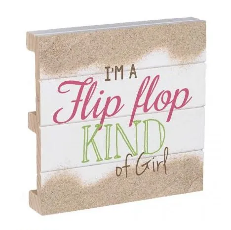 "Flip Flop Kind or Girl" Pallet Coaster