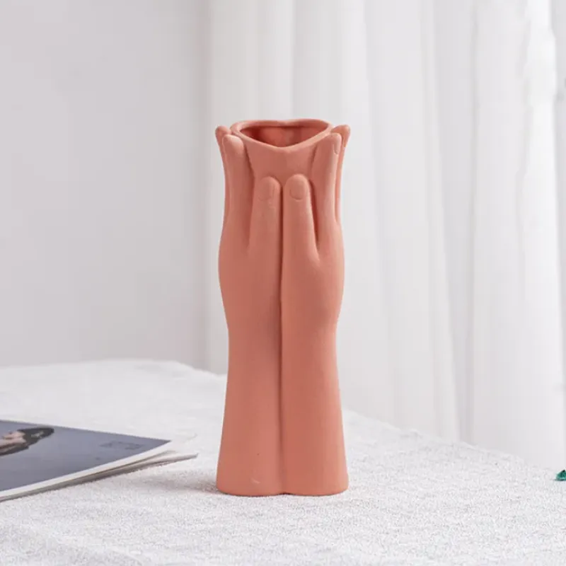 Raise Your Hand Ceramic Vase